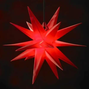 STERNTALER Étoile d’extérieur Ganesha 18 branches rouge^ Lumière De Noël
