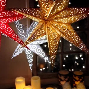 STAR TRADING Étoile en papier Antique rouge^ Lumière De Noël