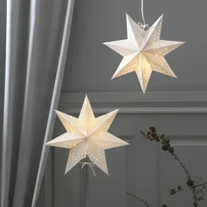STAR TRADING Étoile en papier Bobo, 7 branches blanc Ø 34 cm^ Lumière De Noël
