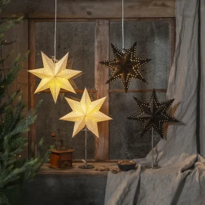 STAR TRADING Étoile en papier Bobo, 7 branches blanc Ø 34 cm^ Lumière De Noël