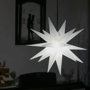 STERNTALER Étoile flocon de neige, 18 branches, perforée^ Lumière De Noël