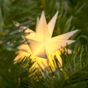 Deco Trend Étoile LED extérieur, pile 18 bras Ø 12 cm blanche^ Lumière De Noël
