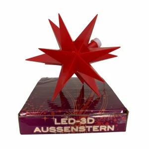 Deco Trend Étoile LED extérieur, pile, 18 bras Ø 12 cm, rouge^ Lumière De Noël