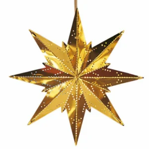 STAR TRADING Étoile métallique dorée Mini^ Lumière De Noël