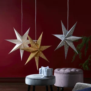 STAR TRADING Étoile papier Blinka sans éclairage Ø60 cm argent^ Lumière De Noël