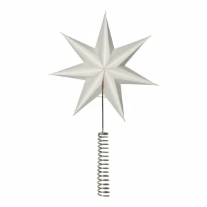 STAR TRADING Étoile papier pointe Isa blanc, spirale métal^ Lumière De Noël