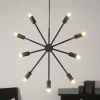 STAR TRADING Étoile Pix en métal, neuf lampes, noire^ Lampes Décoratives