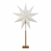 Markslöjd Étoile Solvalla sur pied en bois, 100 cm, blanche^ Lumière De Noël