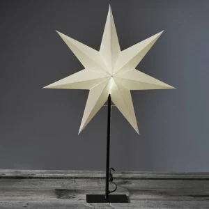 STAR TRADING Étoile sur pied Frozen, 7 branches, noire/blanche^ Lumière De Noël
