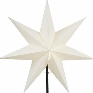STAR TRADING Étoile sur pied Frozen, 7 branches, noire/blanche^ Lumière De Noël