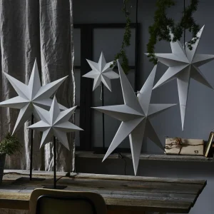 STAR TRADING Étoile sur pied Frozen, 7 branches, noire/blanche^ Lumière De Noël