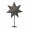 STAR TRADING Étoile sur pied Mixa métal/papier noire/gris foncé^ Lumière De Noël