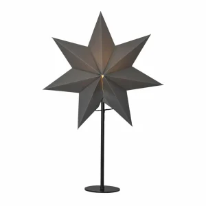 STAR TRADING Étoile sur pied Mixa métal/papier noire/gris foncé^ Lumière De Noël