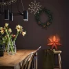 Markslöjd Étoile suspendue Embla, Ø 45 cm, velours, brun^ Lumière De Noël
