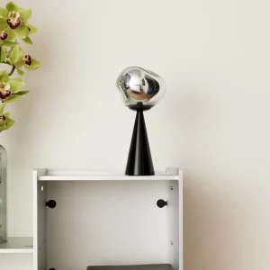 Tom Dixon Lampe de table LED rechargeable Melt Portable, noir, 28,5 cm^ Lampes Décoratives
