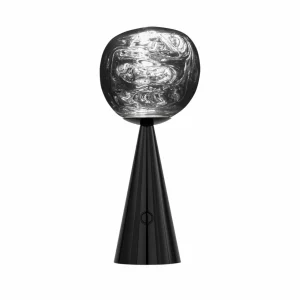 Tom Dixon Lampe de table LED rechargeable Melt Portable, noir, 28,5 cm^ Lampes Décoratives