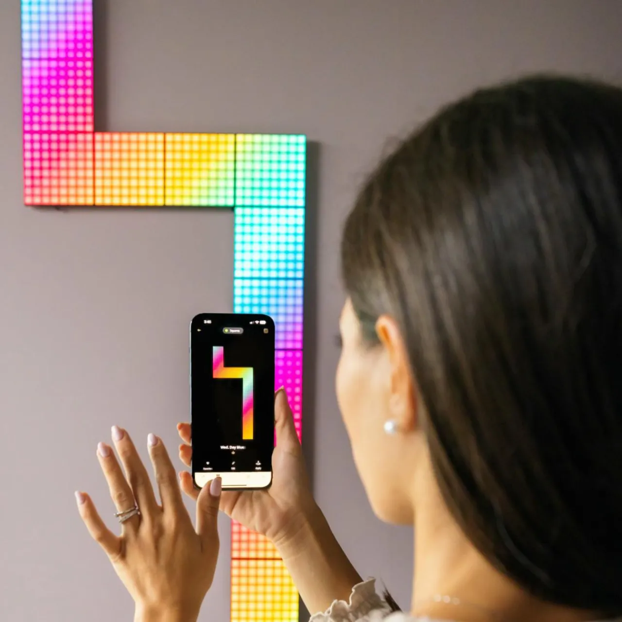 twinkly_rvbsquares_noir_ip_x_extension_2.webp twinkly RVB-Squares noir IP20 x1 extension^ Lampes Décoratives