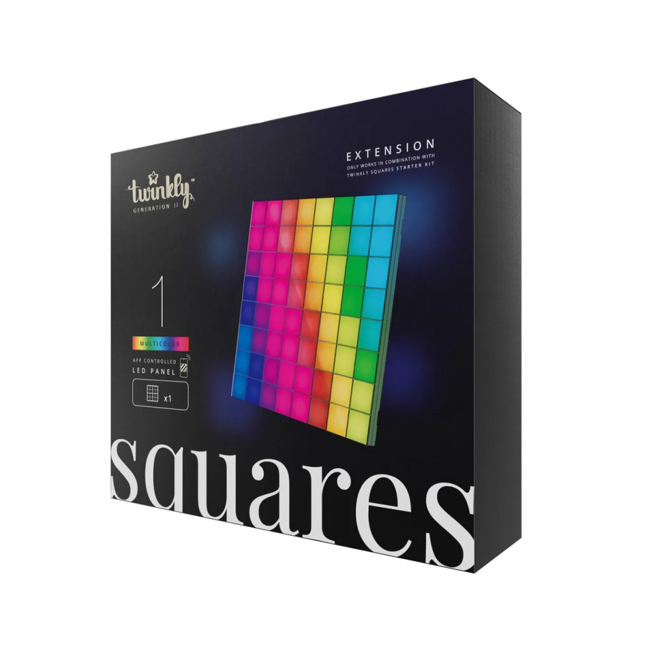 twinkly_rvbsquares_noir_ip_x_extension_5.webp twinkly RVB-Squares noir IP20 x1 extension^ Lampes Décoratives