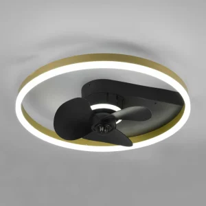 Reality Leuchten Ventilateur Borgholm avec LED, CCT, noir^ Ventilateurs