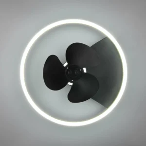 Reality Leuchten Ventilateur Borgholm avec LED, CCT, noir^ Ventilateurs