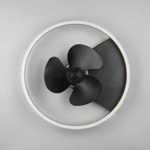 Reality Leuchten Ventilateur Borgholm avec LED, CCT, noir^ Ventilateurs