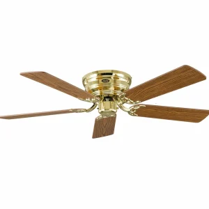 CasaFan Ventilateur Classic Flat III laiton poli 132 cm^ Ventilateurs