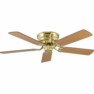 CasaFan Ventilateur Classic Flat III laiton poli 132 cm^ Ventilateurs