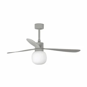 FARO BARCELONA Ventilateur de plafond Amelia Ball lampe LED gris^ Ventilateurs