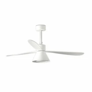 FARO BARCELONA Ventilateur de plafond Amelia Cone lampe LED blanc^ Ventilateurs