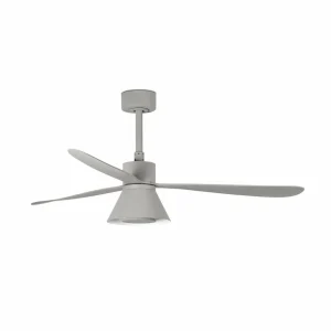 FARO BARCELONA Ventilateur de plafond Amelia Cone lampe LED gris^ Ventilateurs