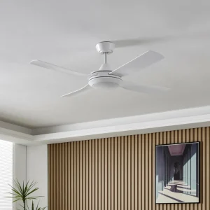 EGLO Ventilateur de plafond Bondi 1, LED, télécommande, CCT, blanc^ Ventilateurs