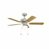 EGLO Ventilateur de plafond Cadiz, E27, interrupteur à tirette, nickel mat^ Ventilateurs