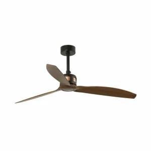 FARO BARCELONA Ventilateur de plafond Copper avec télécommande, noyer^ Ventilateurs