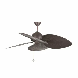 FARO BARCELONA Ventilateur de plafond Cuba L, 4 pales, brun^ Ventilateurs