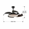 Schuller Valencia Ventilateur de plafond Enzo LED, dim, CCT, noir^ Ventilateurs