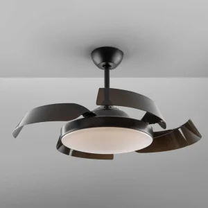 Schuller Valencia Ventilateur de plafond Enzo LED, dim, CCT, noir^ Ventilateurs