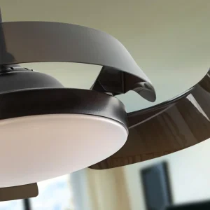 Schuller Valencia Ventilateur de plafond Enzo LED, dim, CCT, noir^ Ventilateurs