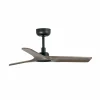 FARO BARCELONA Ventilateur de plafond Heywood S, DC, silencieux, noir/bois foncé^ Ventilateurs