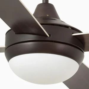 FARO BARCELONA Ventilateur de plafond Icaria L avec lumière brun/acajou^ Ventilateurs