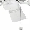 KICHLER Ventilateur de plafond Kevlar 42 IP44, blanc, Ø 107 cm^ Ventilateurs