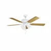 EGLO Ventilateur de plafond Las Palmas, 3 x E27, interrupteur à tirette, blanc^ Ventilateurs