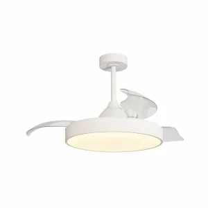 Mantra Iluminación Ventilateur de plafond LED Alaska blanc DC silencieux Ø 106 cm CCT^ Ventilateurs