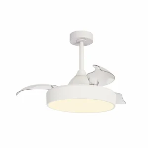 Mantra Iluminación Ventilateur de plafond LED Alaska Mini blanc DC silencieux Ø 91 cm CCT^ Ventilateurs