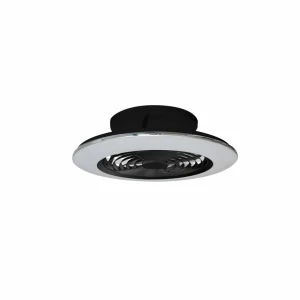 Mantra Iluminación Ventilateur de plafond LED Alisio mini, noir^ Ventilateurs