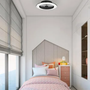 Mantra Iluminación Ventilateur de plafond LED Alisio mini, noir^ Ventilateurs