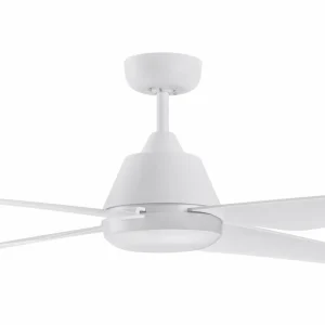 Beacon Lighting Ventilateur de plafond LED Beacon Aria blanc silencieux 122 cm^ Ventilateurs