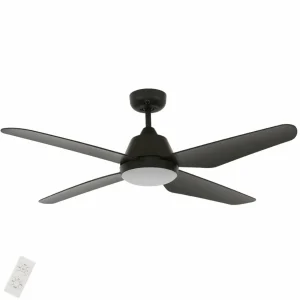 Beacon Lighting Ventilateur de plafond LED Beacon Aria noir 122 cm silencieux^ Ventilateurs