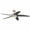 Westinghouse Ventilateur de plafond LED Bendan, pales en wengé^ Ventilateurs