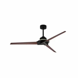 Mantra Iluminación Ventilateur de plafond LED Brisa Mini noir/bois silencieux 150cm CCT^ Ventilateurs
