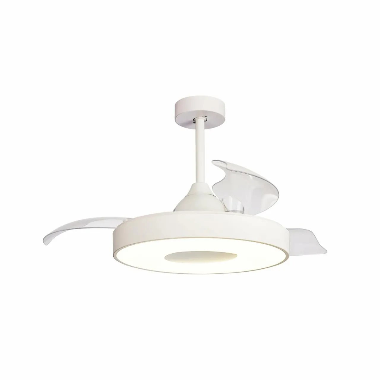 Mantra Iluminación Ventilateur de plafond LED Coin blanc moteur DC silencieux Ø 106 cm CCT^ Ventilateurs